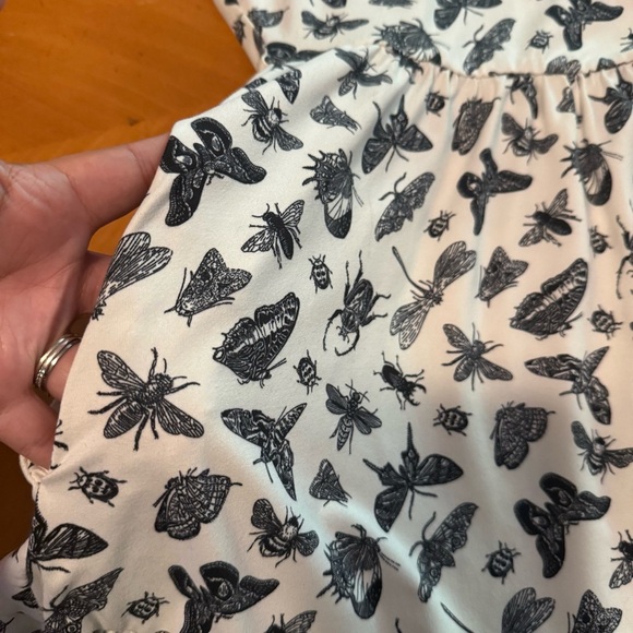 Hot Topic Black & White Tiered Collared Lace Trim Bug Mini Dress M Gothic Witchy - Picture 13 of 15